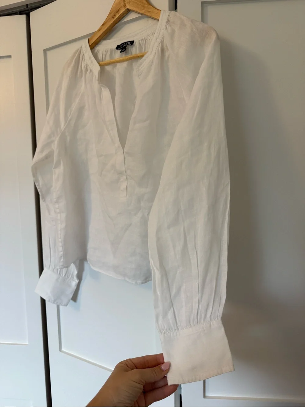 J crew white linen cabana top - Picture 4 of 8